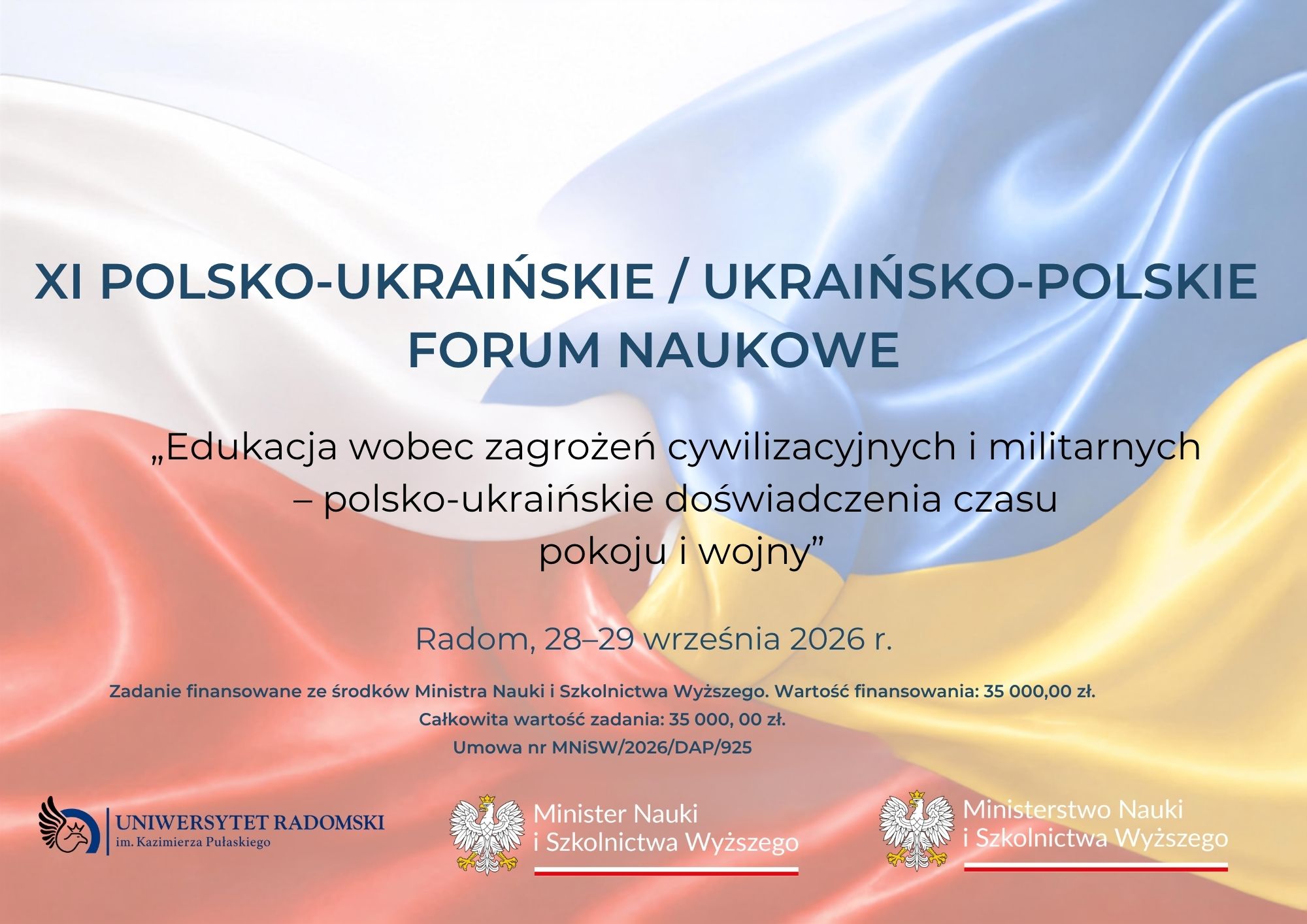 XI Polsko-Ukraińskie Forum Naukowe w Radomiu 28–29 września 2026 r.